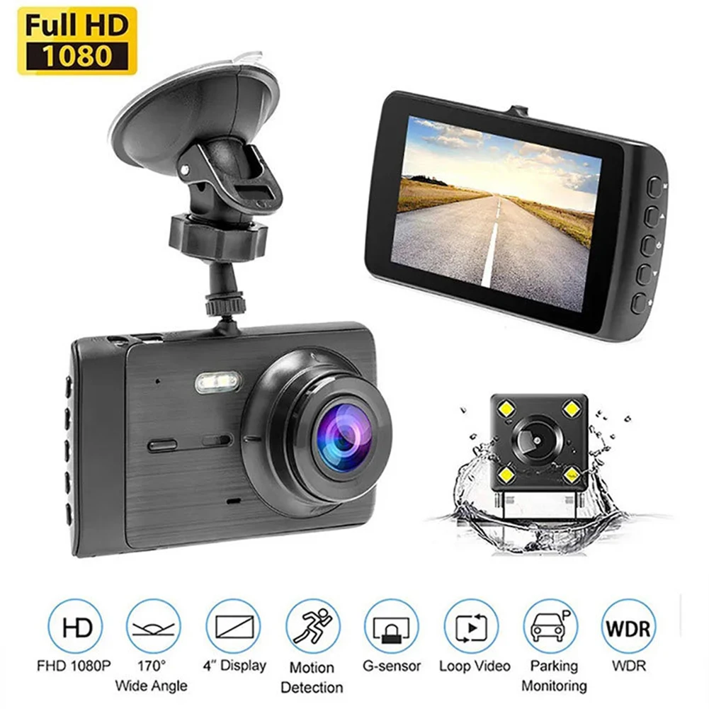 Car DVR 4.0 Full HD 1080P Dash Cam Rear View Camera Recorder Night Vision 170-Degree High-Resolution Wide-Angle Lens Accessories
Car DVR 4.0 Full HD 1080P Dash Cam Rear View Camera Recorder Night Vision 170-Degree High-Resolution Wide-Angle Lens Accessories