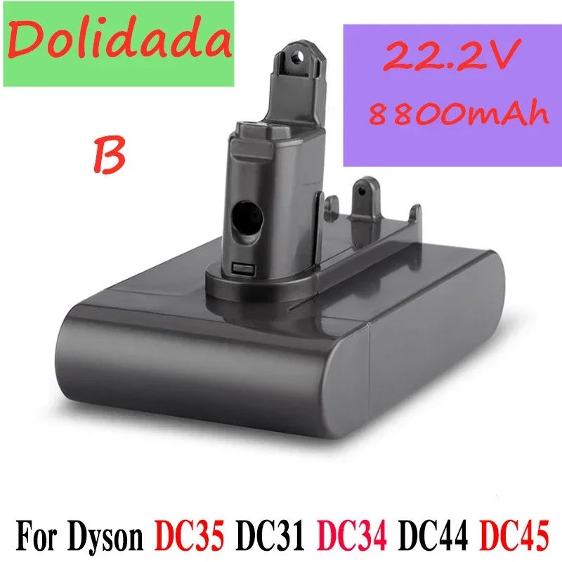 

22.2V 8800mAh ( Only Fit Type B ) Li-ion Vacuum Battery for Dyson DC35, DC45 DC31, DC34, DC44, DC31 Animal, DC35 Animal & 8.8Ah