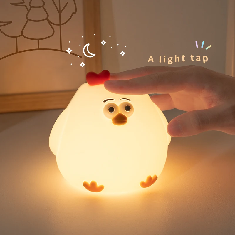 Night light Cute GooGoo Chick Cartoon Animals Silicone Lamp For Children Kid Touch Sensor Light Bedroom Decoration Birthday Gift
Night light Cute GooGoo Chick Cartoon Animals Silicone Lamp For Children Kid Touch Sensor Light Bedroom Decoration Birthday Gift
