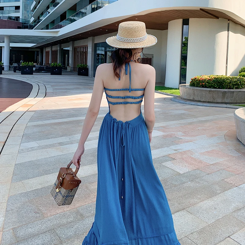 Summer White Midi Halter Dress Women 2022 Long Elegant Backless Formal Straps Dresses for Wedding Guest Bridesmaid Birthday Prom
Summer White Midi Halter Dress Women 2022 Long Elegant Backless Formal Straps Dresses for Wedding Guest Bridesmaid Birthday Prom