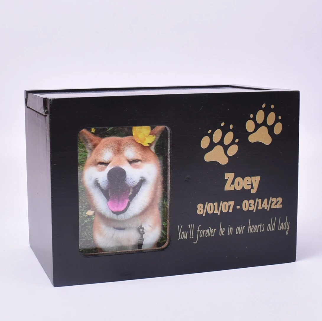 Dog Burial Urn Wood Environmentally Friendly Cat and Dog Pet Urn Cremation Funeral Memorial(customized name date words)
Dog Burial Urn Wood Environmentally Friendly Cat and Dog Pet Urn Cremation Funeral Memorial(customized name date words)
