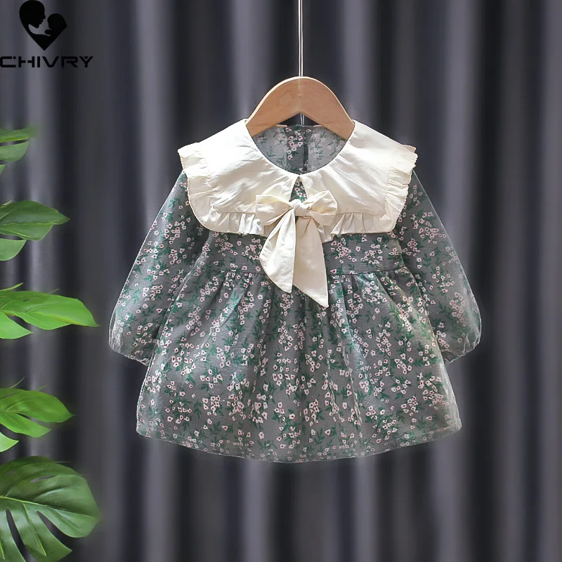 Spring Autumn 2022 Girls Floral Dresses Kids Baby Girl Long Sleeve Peter Pan Collar Bow Loose Dress Fashion Princess Dresses
Spring Autumn 2022 Girls Floral Dresses Kids Baby Girl Long Sleeve Peter Pan Collar Bow Loose Dress Fashion Princess Dresses