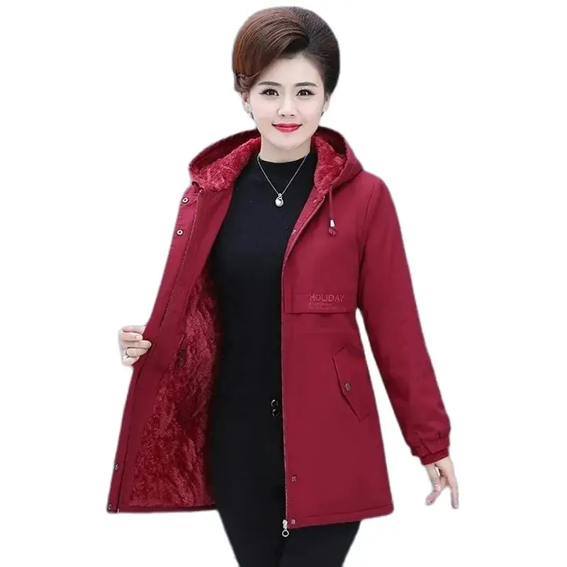 Middle-Aged And Elderly Women's Winter Add Velvet Padded Cotton Clothes Long Hooded Windbreaker Mother Warm Cotton-Padded Jacket
Middle-Aged And Elderly Women's Winter Add Velvet Padded Cotton Clothes Long Hooded Windbreaker Mother Warm Cotton-Padded Jacket