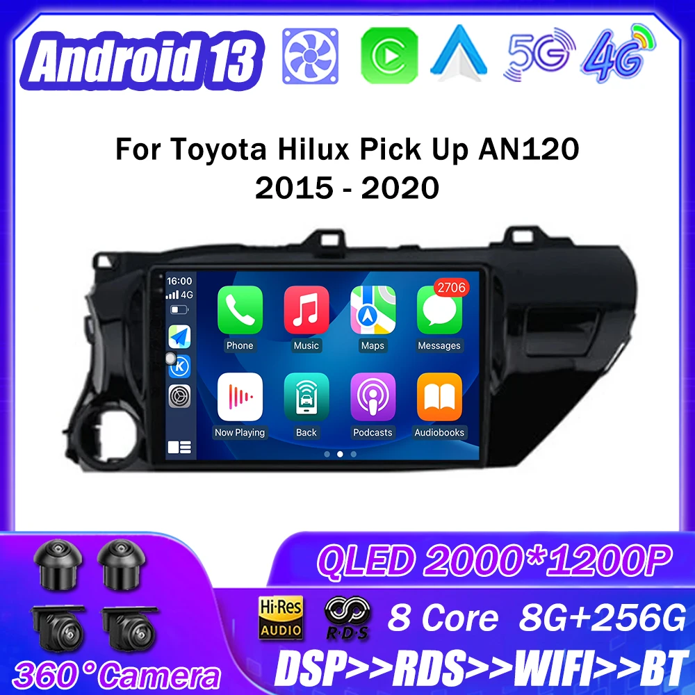 for Toyota Hilux Pick Up AN120 2015 - 2020 Android 13 Car Radio Multimedia Player Navigation Stereo GPS Auto Head Unit 2 Din
for Toyota Hilux Pick Up AN120 2015 - 2020 Android 13 Car Radio Multimedia Player Navigation Stereo GPS Auto Head Unit 2 Din