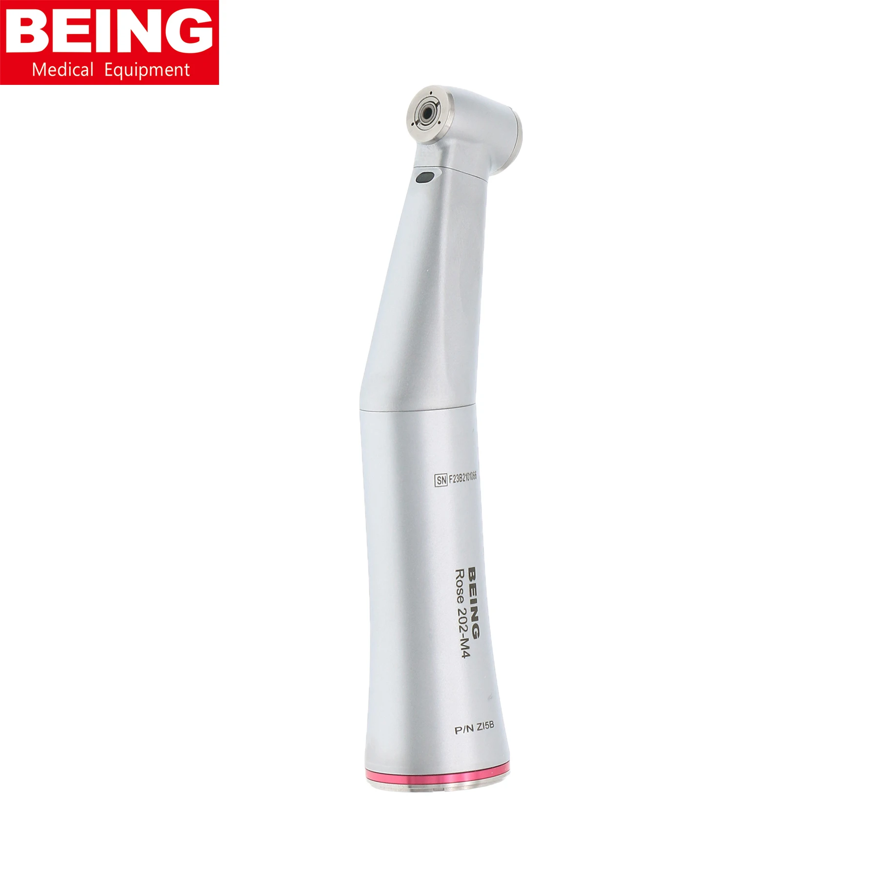 

BEING Dental Fiber Optic LED 1:5 Contra Angle Handpiece Inner Water ISO E Type Rose 202Z15B Fit KaVo