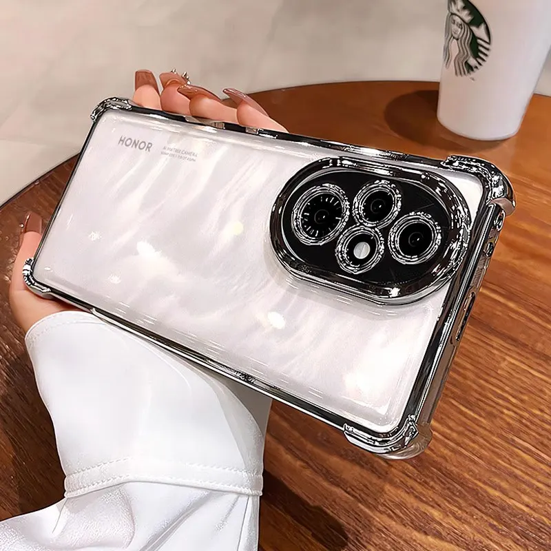 حافظة شفافة مطلية مقاومة للصدمات لهاتف هواوي هونور 200 برو 90 لايت ميت 50 60 حافظة من السيليكون الشفاف Honor200pro 30 حافظة شفافة مطلية مقاومة للصدمات لهاتف هواوي هونور 200 برو 90 لايت ميت 50 60 حافظة من السيليكون الشفاف Honor200pro