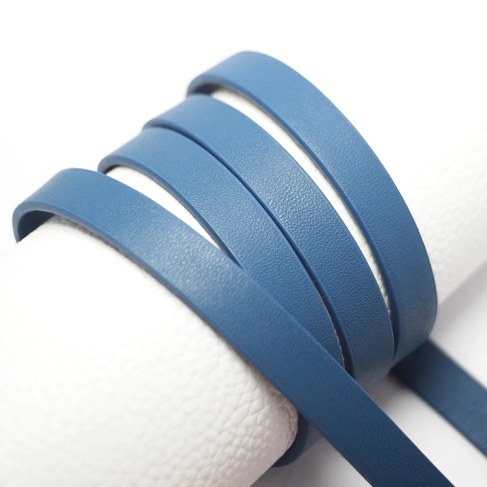 

Синий мягкий кожаный шнур, тонкая текстура личи, кожаные полоски 10x2 мм, ручка кожаного ремня для сумки, изготовление браслета цепочки для ключей