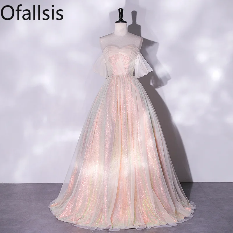 Ofallsis Off Shoulder Toast Dress Bride 2023 New Mesh Slimming Annual Meeting Banquet Art Exam Performance Host Evening Dresses
Ofallsis Off Shoulder Toast Dress Bride 2023 New Mesh Slimming Annual Meeting Banquet Art Exam Performance Host Evening Dresses