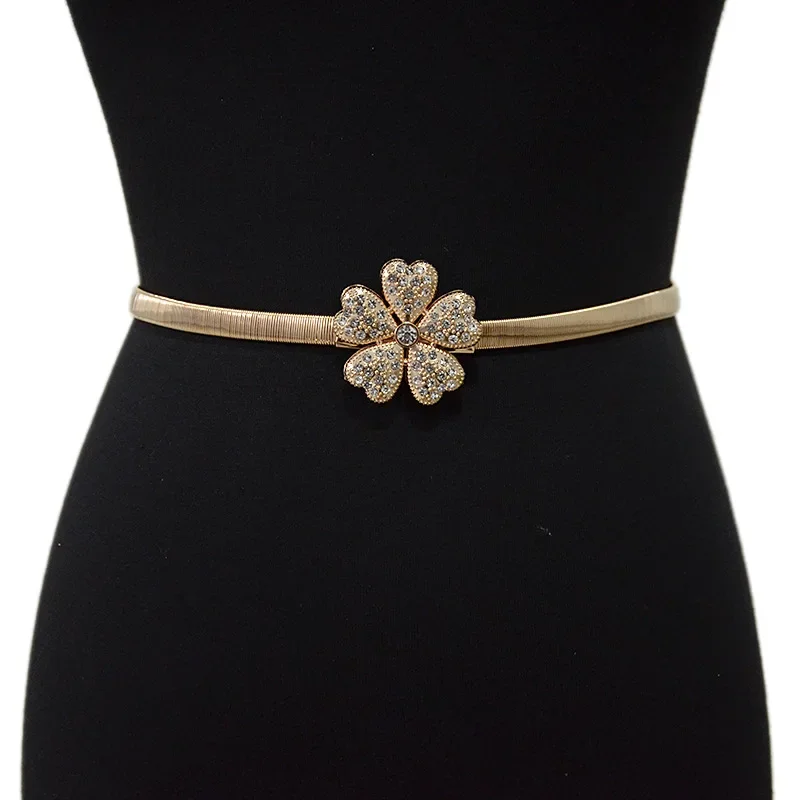 New Unique Stretch Gold Diamond Belt Women Fashion Metal Shiny Thin Belts Metal Female Jeans Dress Waistband 2023
New Unique Stretch Gold Diamond Belt Women Fashion Metal Shiny Thin Belts Metal Female Jeans Dress Waistband 2023