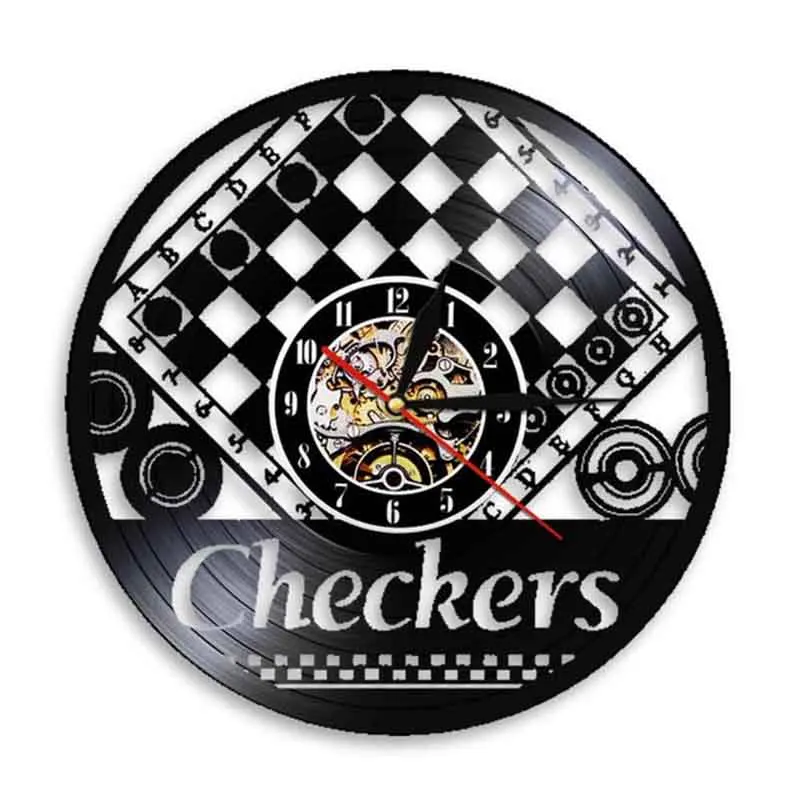 Checkers Game Silhouette Vinyl Record Wall Clock Icon Wall Clocks Vintage Decorative Wall Watch Clocks For Chess Lover
Checkers Game Silhouette Vinyl Record Wall Clock Icon Wall Clocks Vintage Decorative Wall Watch Clocks For Chess Lover