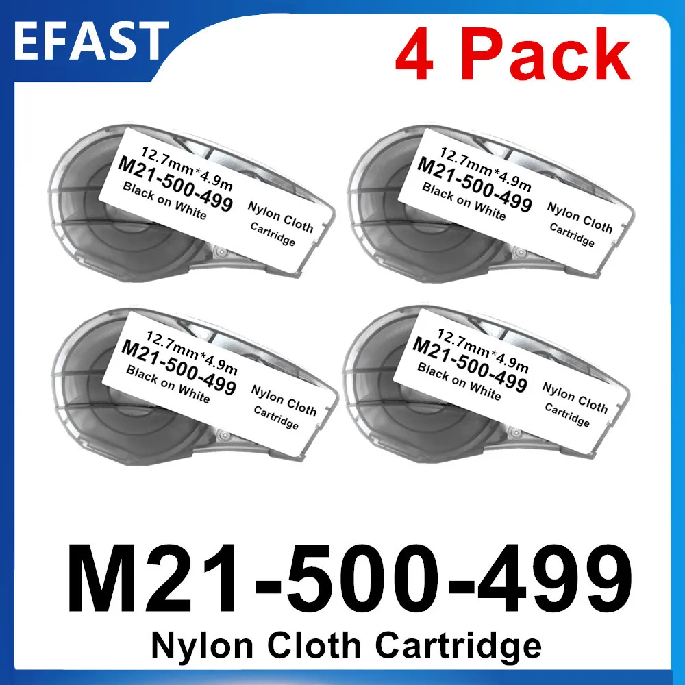 4 Pack Label TAPE M21 500 499 Cartridge Maker 12.7mm Black on White Nylon Cloth Use Cable&Wire Marking,Laboratory item Labeling
4 Pack Label TAPE M21 500 499 Cartridge Maker 12.7mm Black on White Nylon Cloth Use Cable&Wire Marking,Laboratory item Labeling