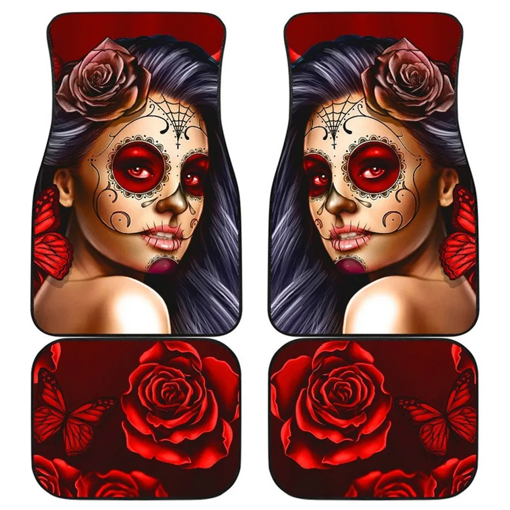 Custom Calavera Girl Floral Pattern Set of 4 Floor Mats for Cars all Weather Anti-Slip Car Accessories Floor Mats Carpet
Custom Calavera Girl Floral Pattern Set of 4 Floor Mats for Cars all Weather Anti-Slip Car Accessories Floor Mats Carpet