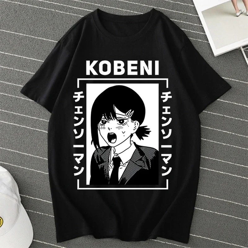 

Japanese Anime Chainsaw Man T Shirt Unisex Tees Lewd Kobeni Manga Graphic Tee Shirt Women Chainsaw Man Tshirt Female T-shirt Top