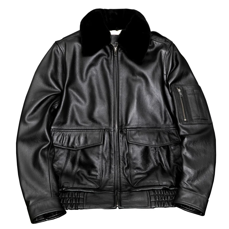 shipping.Autumn mens Plus size Free genuine coat.black cowhide outwear.quality short leather clothes.bomber G1
shipping.Autumn mens Plus size Free genuine coat.black cowhide outwear.quality short leather clothes.bomber G1