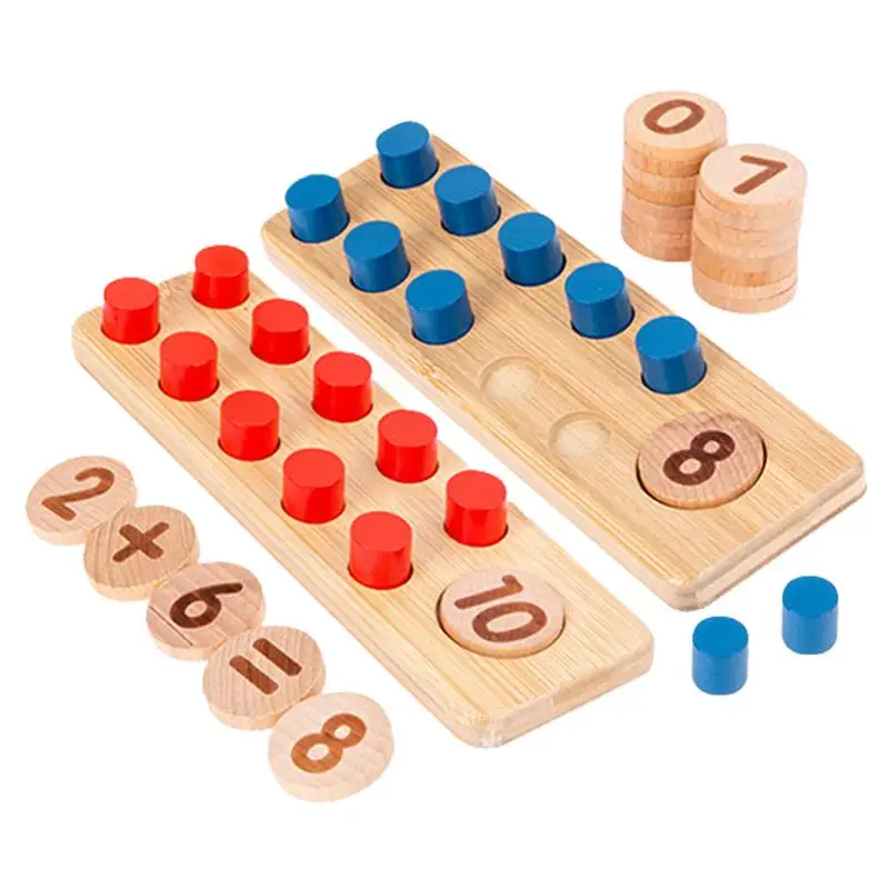

Учебные пособия по методике Монтессори, деревянная десять ячеек, игрушка для обучения логике, для учителей математического развития, для раннего развития