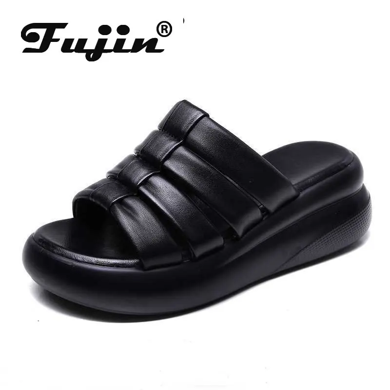 Fujin 6cm Leisure Novelty Summer Shoes Cow Genuine Leather Slippers Luxury Sandals Elegance Ethnic Women Platform Wedge Flats
Fujin 6cm Leisure Novelty Summer Shoes Cow Genuine Leather Slippers Luxury Sandals Elegance Ethnic Women Platform Wedge Flats