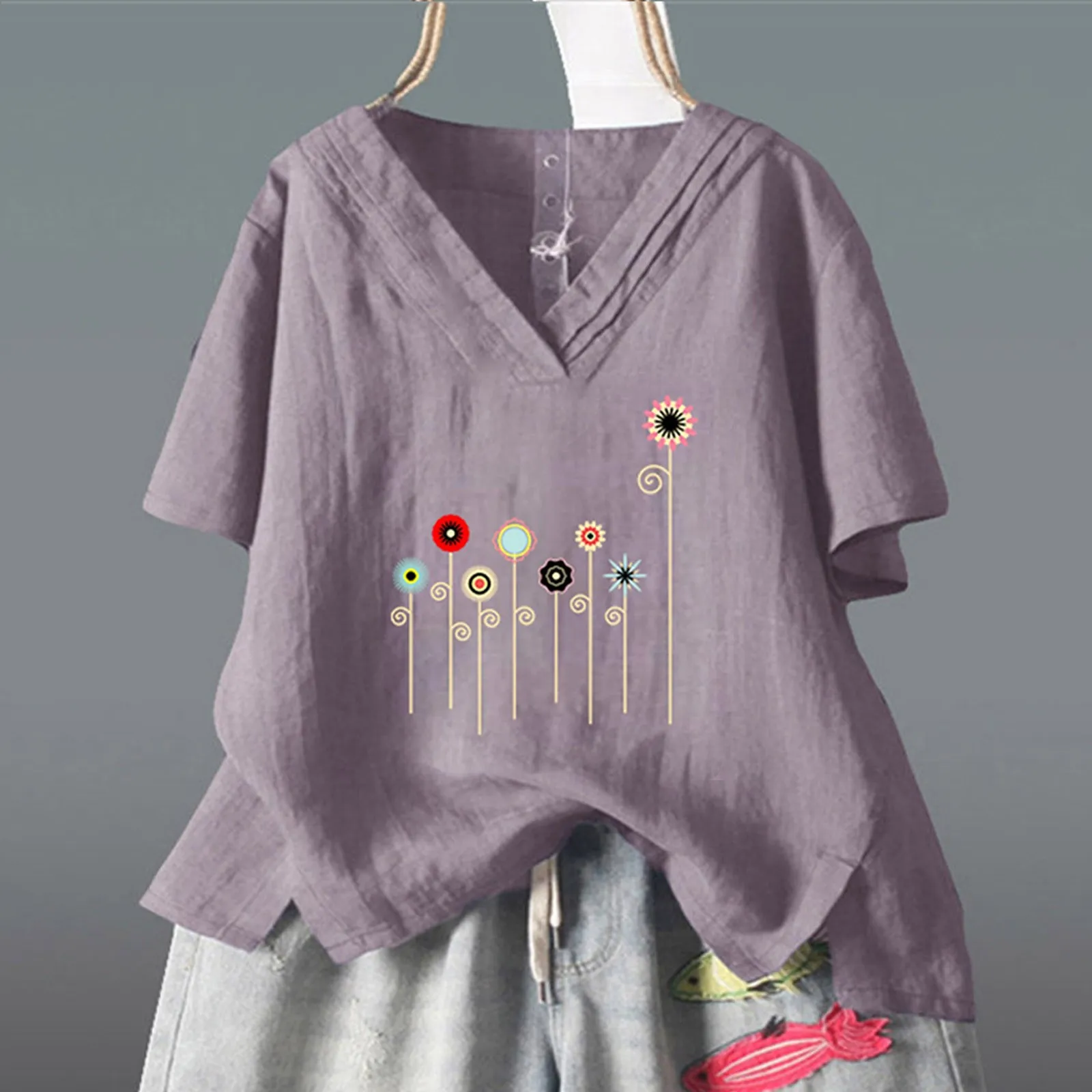 Loose Workout Shirts Women Top Casual Women's Print V-Neck Pullover Blouse Long Christmas Blouse Ladies Cotton Shirts Long
Loose Workout Shirts Women Top Casual Women's Print V-Neck Pullover Blouse Long Christmas Blouse Ladies Cotton Shirts Long