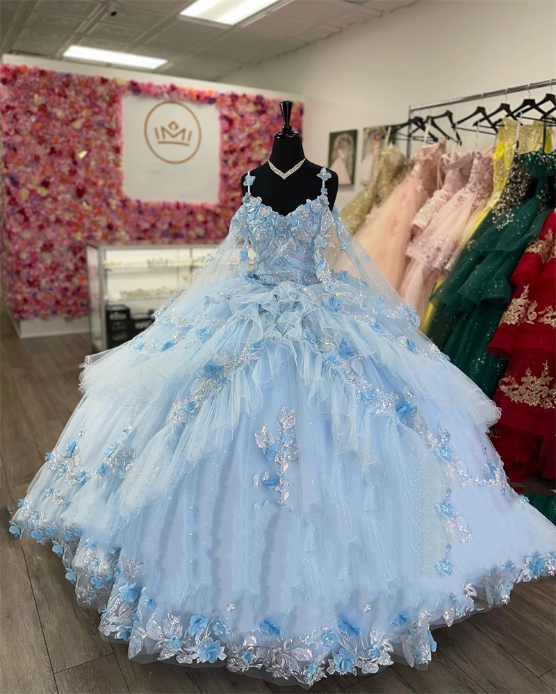 Haute Couture Sky Blue Princess Ball Gown Quinceanera Dresses Bow Sparkly Sequins Appliques Sequins Luxury Vestidos De
Haute Couture Sky Blue Princess Ball Gown Quinceanera Dresses Bow Sparkly Sequins Appliques Sequins Luxury Vestidos De