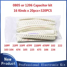 0805 1206 SMD Ceramic capacitor kit 10PF to 22UF 16values*20pcs=320pcs 102 222 103 104 474 105 225 475 106 22/33/47/220/470PF
0805 1206 SMD Ceramic capacitor kit 10PF to 22UF 16values*20pcs=320pcs 102 222 103 104 474 105 225 475 106 22/33/47/220/470PF