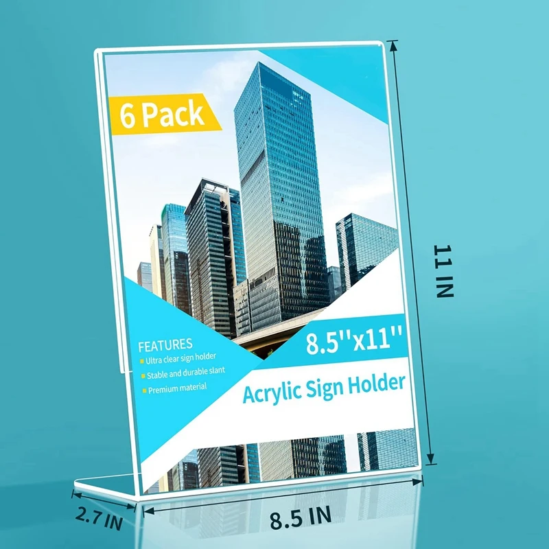 Annecy Sign Holder Clear Slanted Plastic Sign Holder 8.5X11 6 Pack, 8.5 X 11 Standing, Display Vertically Menu, Document
Annecy Sign Holder Clear Slanted Plastic Sign Holder 8.5X11 6 Pack, 8.5 X 11 Standing, Display Vertically Menu, Document