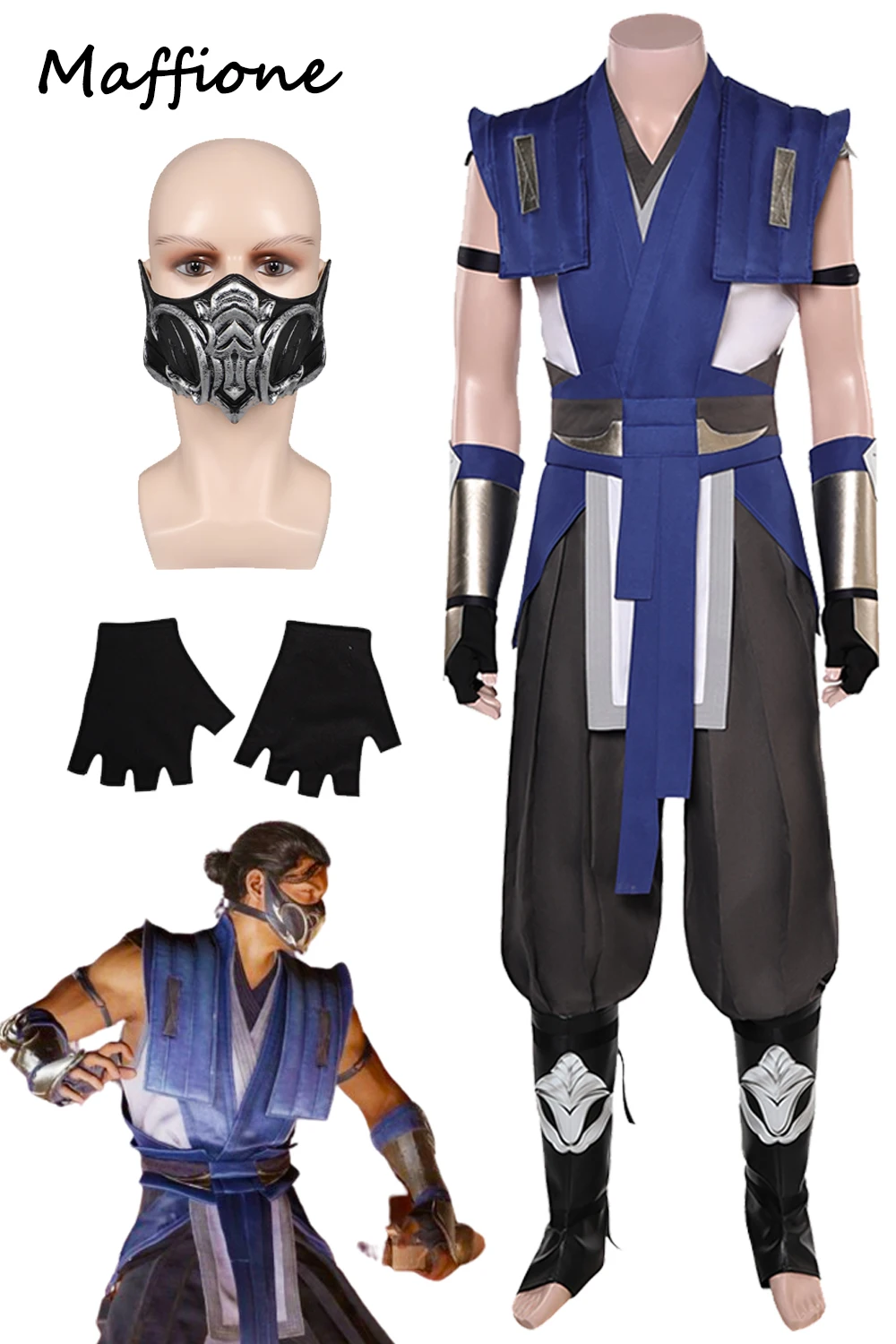 

Game Mortal Cos Kombat Sub Zero Cosplay Fantasy Mask Boys Anime Costume Disguise Adult Men Roleplay Halloween Fantasia Outfits