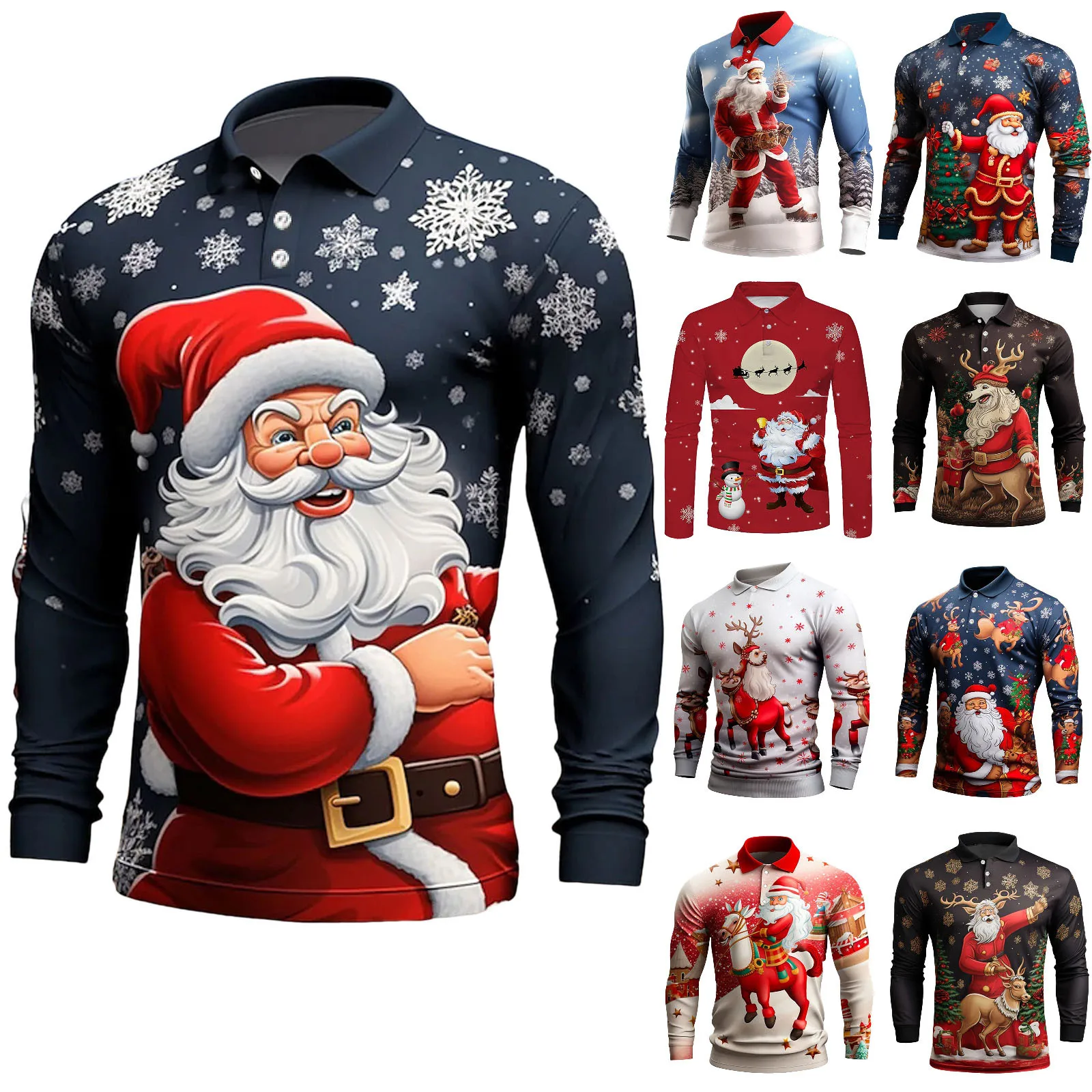 Mens Fashion Casual Christmas Digital Printing Button Lapel Long Sleeve Top Fitness Shirt Loose Streetwear daily
Mens Fashion Casual Christmas Digital Printing Button Lapel Long Sleeve Top Fitness Shirt Loose Streetwear daily