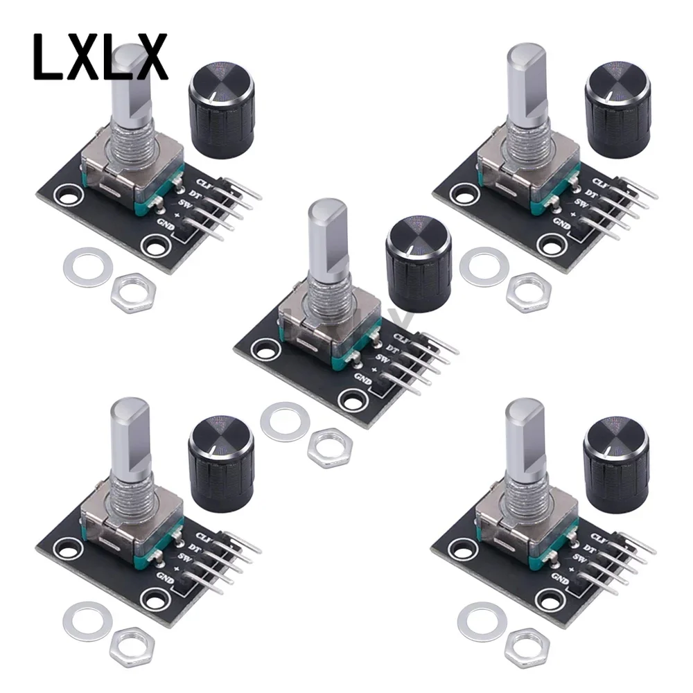 

5pcs 360 Degree Rotary Encoder Module KY-040 Brick Sensor Development Board with 15 X 16.5 Mm Buttons for Arduino