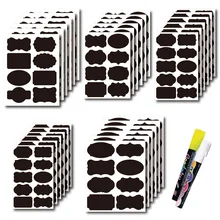 

48-50pcs/Set Erasable Blackboard Sticker Craft Kitchen Jars Organizer Labels Chalkboard Chalk Board Sticker Black Board 5x3.5cm
