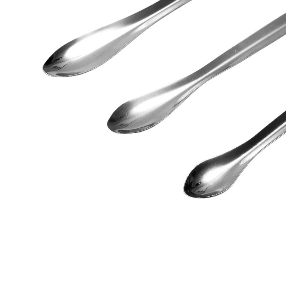 

12Pcs Stainless Steel Lab Spoon Spatula Laboratory Sampling Spoon Mixing Spat Long Handle Double-Sides Design Lab Scoop