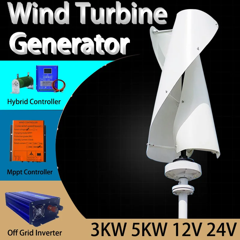 2000W 3000W 5000W Vertical Axis Windmill 220V Wind Turbine 2Blades Permanent Maglev Generator With MPPT Controller
2000W 3000W 5000W Vertical Axis Windmill 220V Wind Turbine 2Blades Permanent Maglev Generator With MPPT Controller
