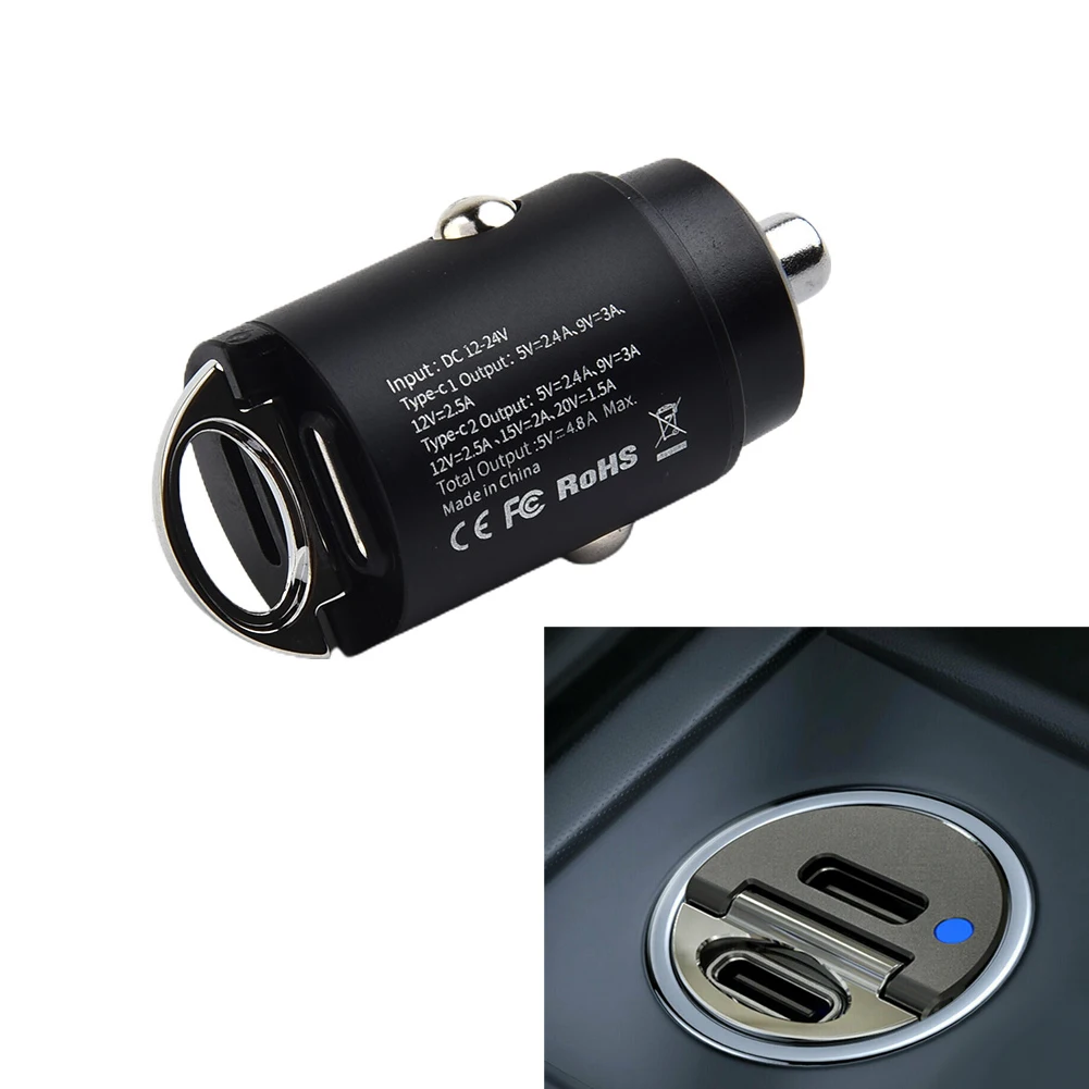 Adapter Car Phone Charger Parts Type-C Universal 12V-24V 30W Accessories High Quality Mini PD PD+PD Connection
Adapter Car Phone Charger Parts Type-C Universal 12V-24V 30W Accessories High Quality Mini PD PD+PD Connection