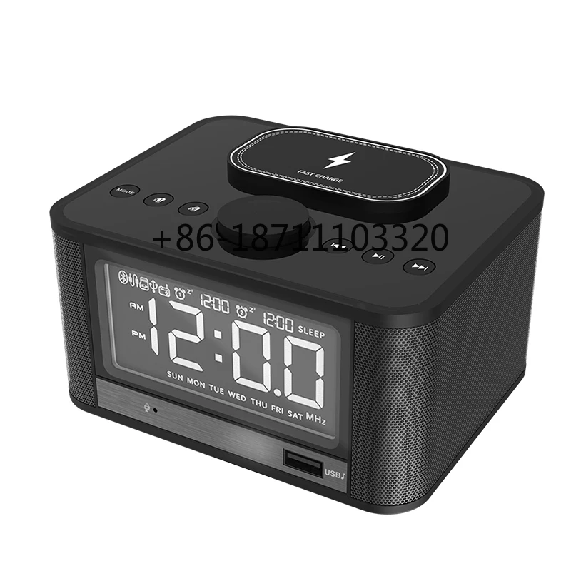 M7-QI NEW Digital FM Alarms Clock Speaker with Fast Wireless Charge USB BT Speaker Hotel radio music Bedside Light Home
M7-QI NEW Digital FM Alarms Clock Speaker with Fast Wireless Charge USB BT Speaker Hotel radio music Bedside Light Home