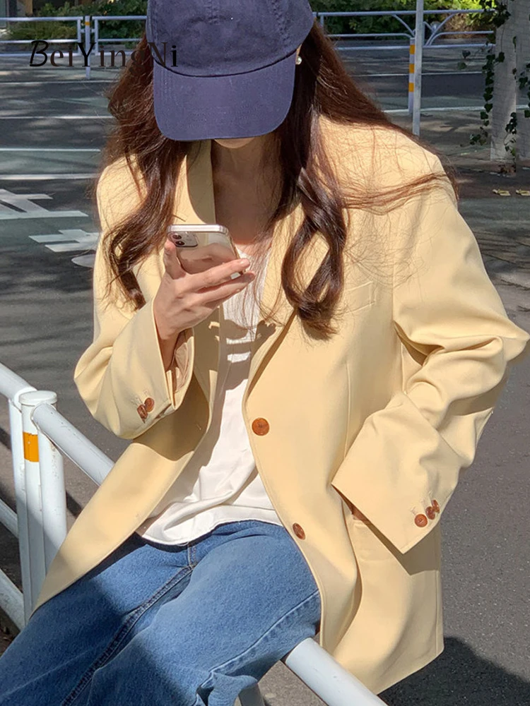 Beiyingni Korean Fashion Blazer for women 2023 Spring Autumn Temperament Single-breasted Outerwears Loose Office Wear OL Coats
Beiyingni Korean Fashion Blazer for women 2023 Spring Autumn Temperament Single-breasted Outerwears Loose Office Wear OL Coats