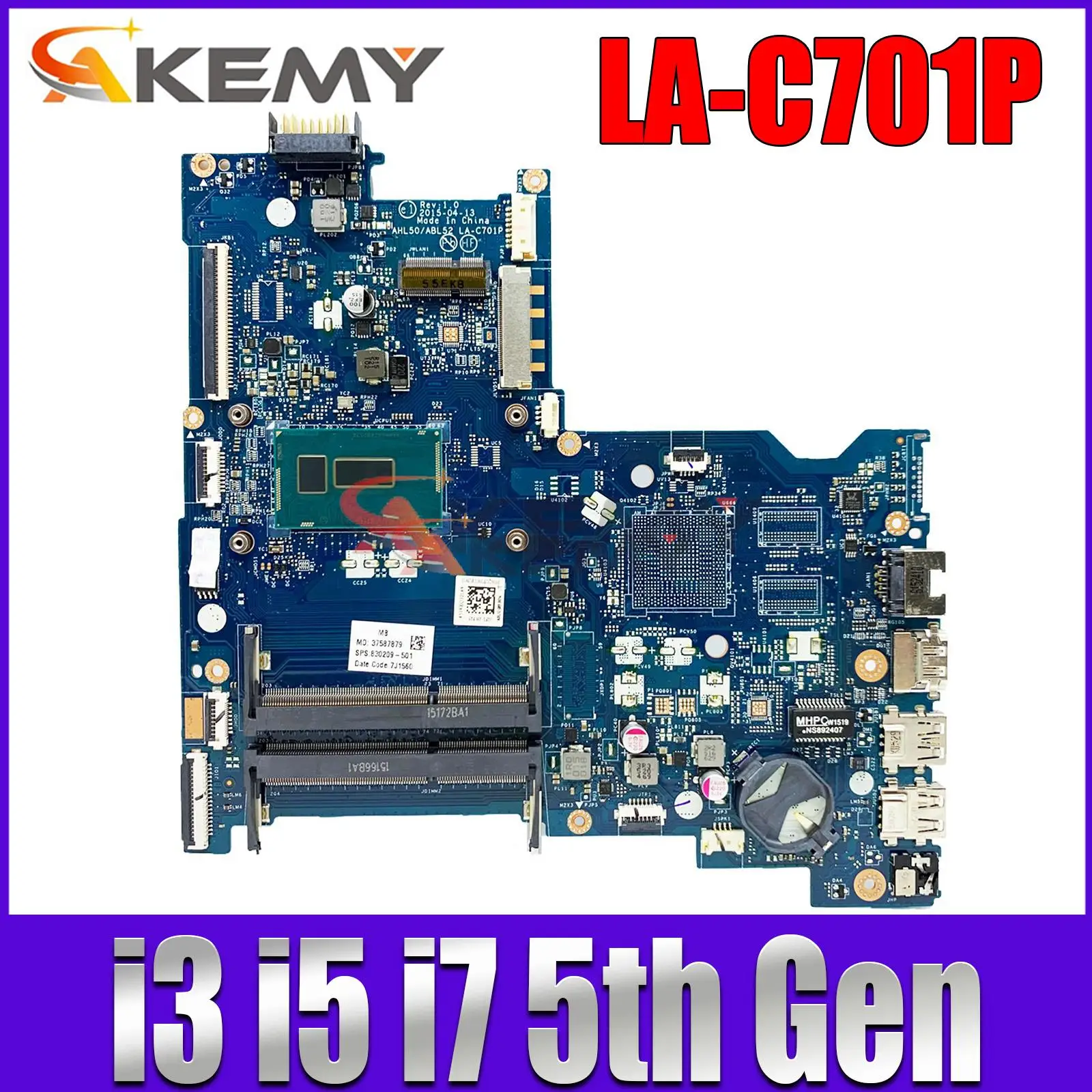 For HP PAVILION 15-AC 15-AY 250 G4 Laptop Motherboard With 3825U I3 I5 I7 CPU Mainboard AHL50/ABL52 LA-C701P 100% testing ok
For HP PAVILION 15-AC 15-AY 250 G4 Laptop Motherboard With 3825U I3 I5 I7 CPU Mainboard AHL50/ABL52 LA-C701P 100% testing ok