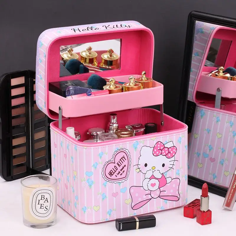 Hello Kitty Kawaii Sanrio Desktop Folding Large Capacity Box Cute Cartoon Female Portable Makeup Bag Lovely Toys for Girls
Hello Kitty Kawaii Sanrio Desktop Folding Large Capacity Box Cute Cartoon Female Portable Makeup Bag Lovely Toys for Girls