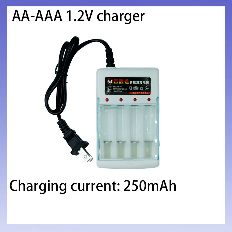 AA/AAA 1.2V 4 Slot Toy Battery Charger Suitable for Nickel-chromium Nickel-metal Hydride Batteries with Plug
AA/AAA 1.2V 4 Slot Toy Battery Charger Suitable for Nickel-chromium Nickel-metal Hydride Batteries with Plug