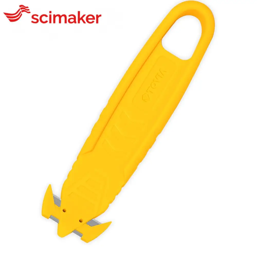 SCIMAKER Safety Box Cutter Utility knife Double-sided blade Cardboard Parcel Package Tape House office security Knife Tools
SCIMAKER Safety Box Cutter Utility knife Double-sided blade Cardboard Parcel Package Tape House office security Knife Tools