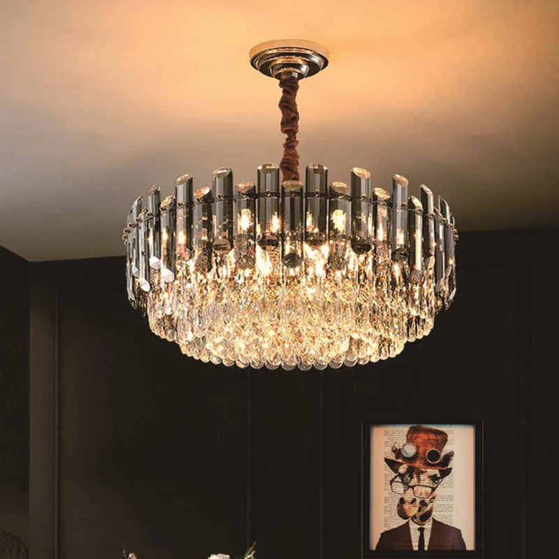 Modern Luxury Living Room E14 Led Pendant Lamp Luster Gold K9 Crystal Led Hanging Lamp Art Deco Indoor Lighting Led Bulb Fixture
Modern Luxury Living Room E14 Led Pendant Lamp Luster Gold K9 Crystal Led Hanging Lamp Art Deco Indoor Lighting Led Bulb Fixture