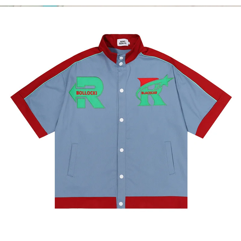 2022 Summer Hip Hop Shirts Color Patch Shirt Embroidery T-Shirt Shirt Men Street Streetwear Tops Tees Shirts Casual Mens Shirts
2022 Summer Hip Hop Shirts Color Patch Shirt Embroidery T-Shirt Shirt Men Street Streetwear Tops Tees Shirts Casual Mens Shirts