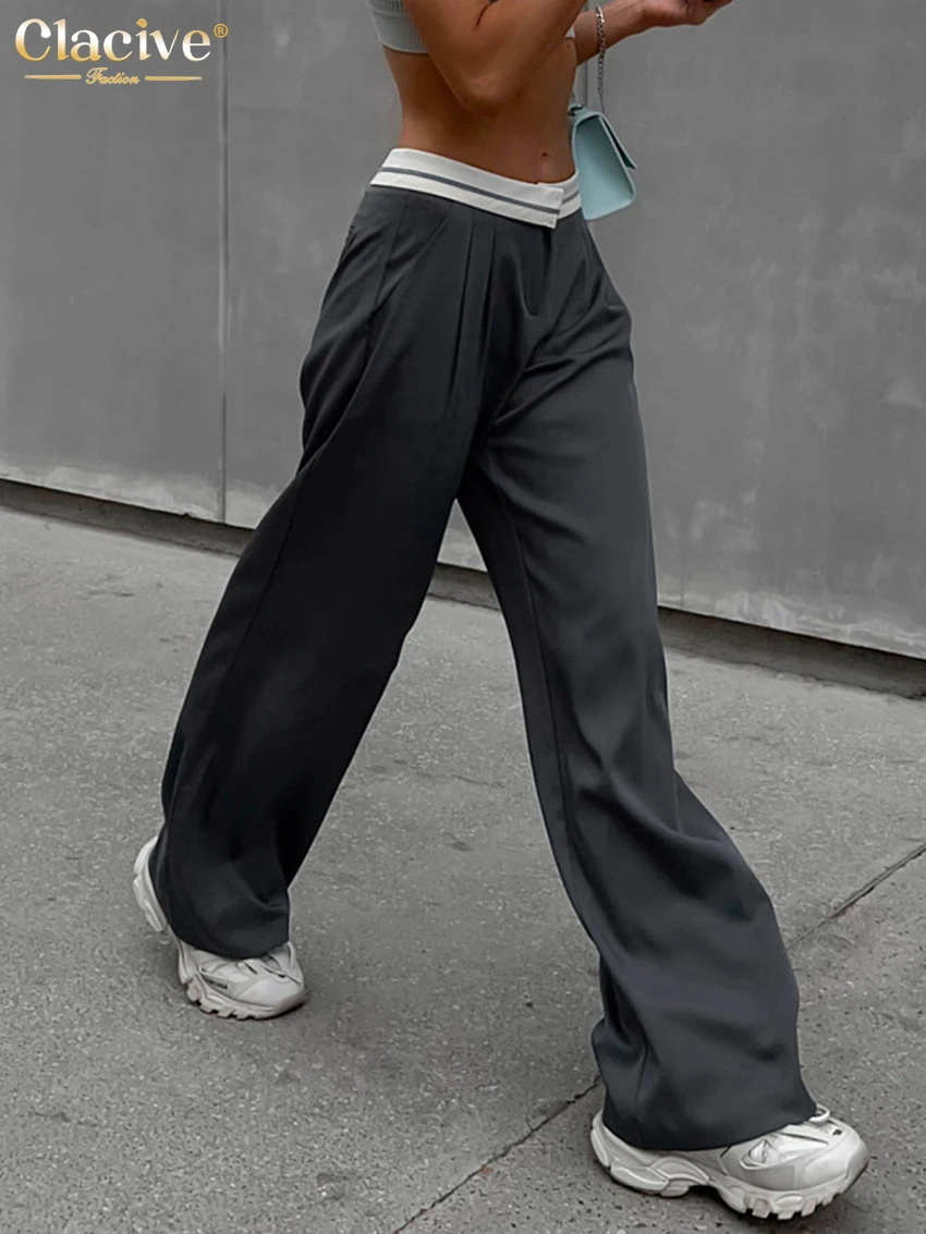 Clacive Fashion Loose Gray Pants For Women Elegant High Wasit Office Lady Trousers Casual Spliced Pantalon Female Clothing 2022
Clacive Fashion Loose Gray Pants For Women Elegant High Wasit Office Lady Trousers Casual Spliced Pantalon Female Clothing 2022