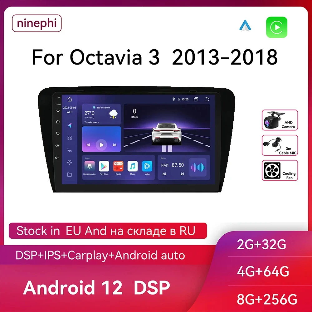 Android 12 Car Radio For Skoda Octavia 3 A7 2013-2018 Multimedia Player 2din 4G WiFi Navigation DSP Carplay DVD Head Unit
Android 12 Car Radio For Skoda Octavia 3 A7 2013-2018 Multimedia Player 2din 4G WiFi Navigation DSP Carplay DVD Head Unit