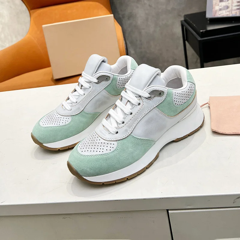 

Spring Autumn New Style Female Leisure Shoes Mixed Colors Upper Lace Up Design Ladies Casual Shoes Concise Versatile Loafers