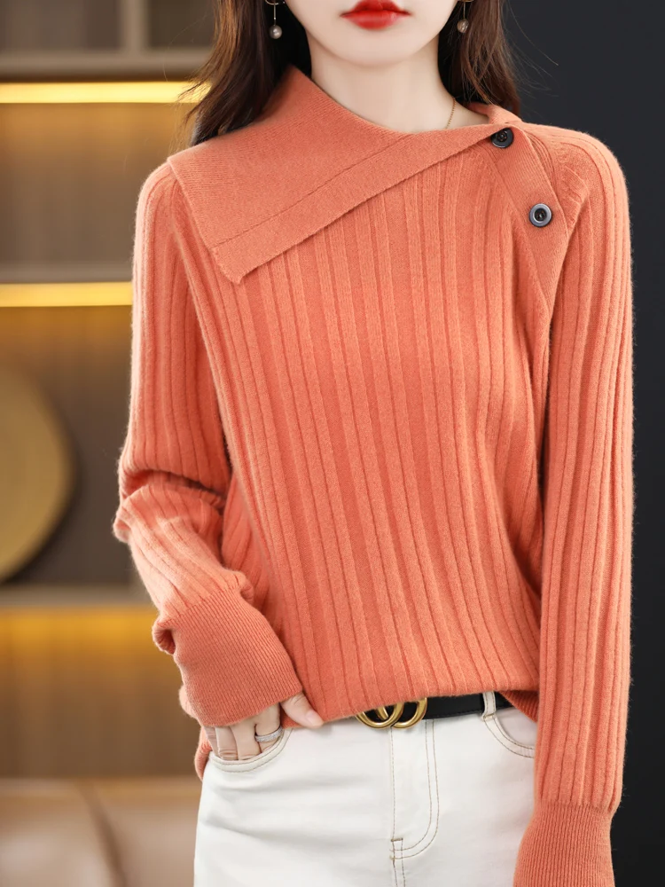 BELIARST 100% Merino Wool Sweater Women Lapel Pullovers 2022 Autumn and Winter New Knitted Bottoming Shirts Fashion Warm Tops
BELIARST 100% Merino Wool Sweater Women Lapel Pullovers 2022 Autumn and Winter New Knitted Bottoming Shirts Fashion Warm Tops