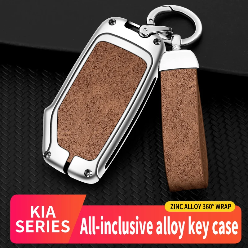 Zinc Alloy+Leather Car Key Case Cover For KIA Sportage R GT Stinger Sorento Ceed Cerato Forte 2018 2019 Keychain Accessories
Zinc Alloy+Leather Car Key Case Cover For KIA Sportage R GT Stinger Sorento Ceed Cerato Forte 2018 2019 Keychain Accessories
