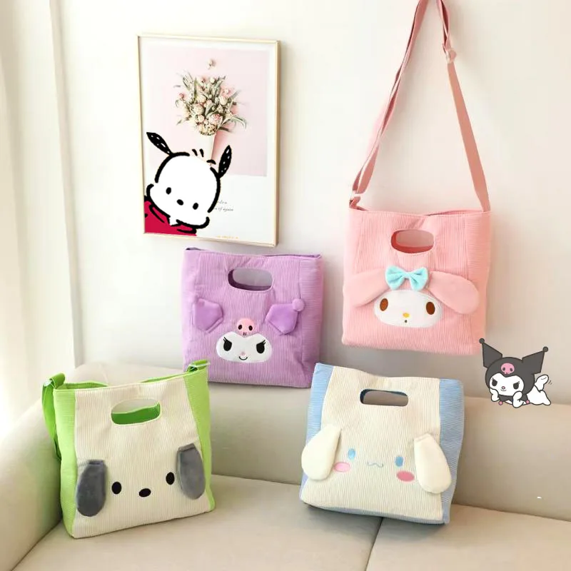 Sanrio Handbag Kawaii Pochacco Kuromi Large Capacity Canvas Bag Fashionable Contrasting Color Crossbody Bag Handheld Storage Bag
Sanrio Handbag Kawaii Pochacco Kuromi Large Capacity Canvas Bag Fashionable Contrasting Color Crossbody Bag Handheld Storage Bag