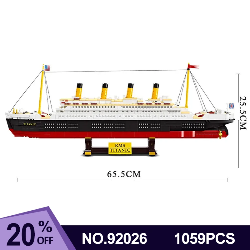 Конструктор «Титаник», 65 см, модель круизного лайнера, туристическая лодка, строительные блоки, конструктор, модель города MOC 10294, «сделай сам», Обучающие сборные игрушки, подарок
Конструктор «Титаник», 65 см, модель круизного лайнера, туристическая лодка, строительные блоки, конструктор, модель города MOC 10294, «сделай сам», Обучающие сборные игрушки, подарок