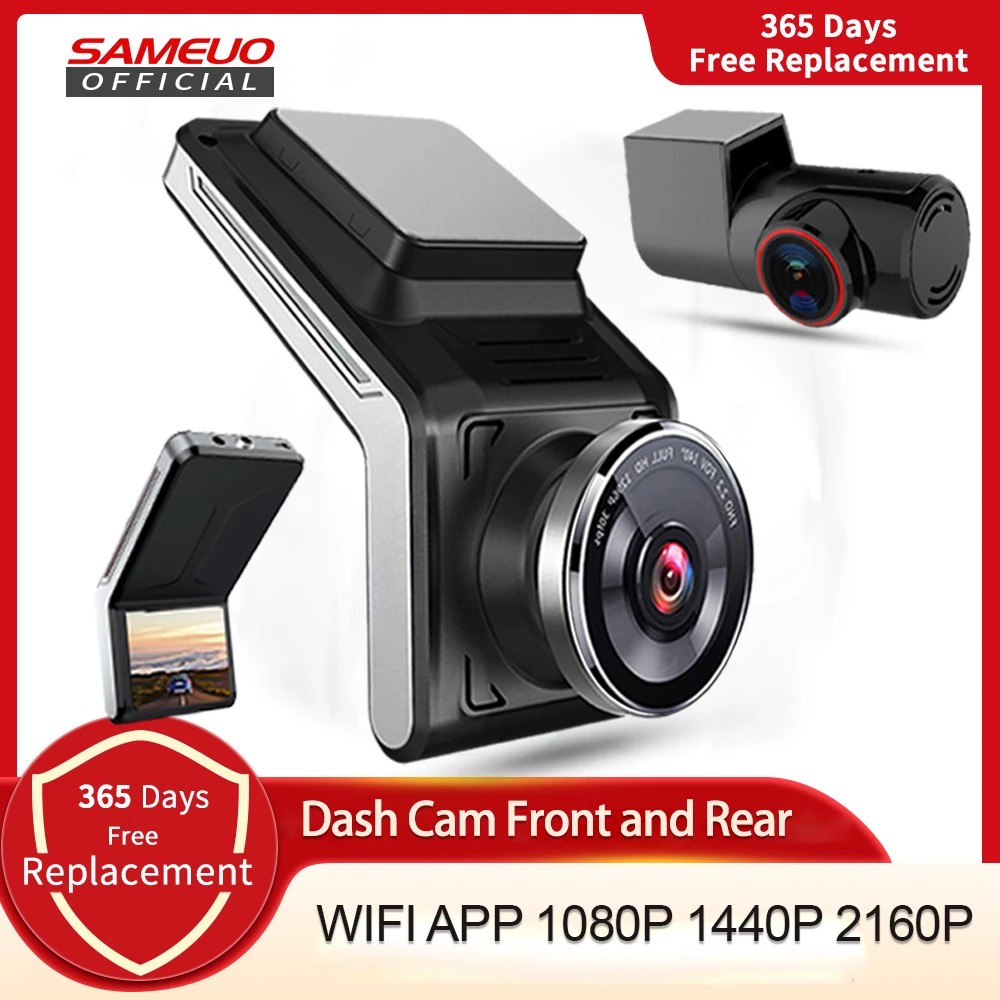 

Sameuo U2000 dash cam front and rear 4k 2160P 2 camera CAR dvr wifi dashcam Video Recorder Auto Night Vision 24H Parking Monitor