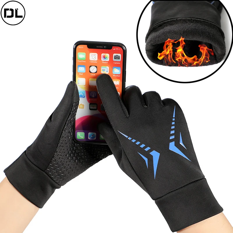 

Winter Warm Full Fingers Cycling Outdoor Sports Running Motorcycle Snowboard Touch Screen Fleece Skiing Gloves