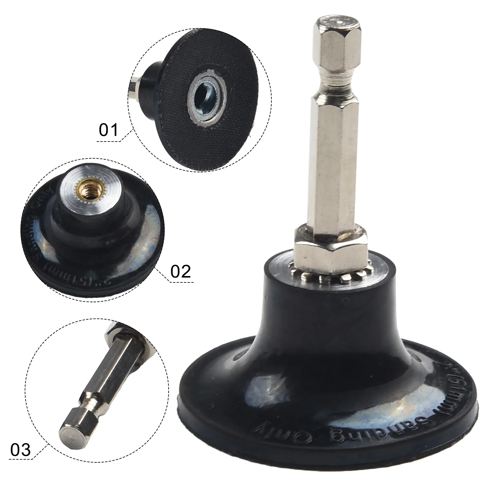 Disc Pad Holder For Quick-change Surface Sanding Discs Rotary Pad Holder With 6mm Round Shank And 6.35mm Hex Shank
Disc Pad Holder For Quick-change Surface Sanding Discs Rotary Pad Holder With 6mm Round Shank And 6.35mm Hex Shank