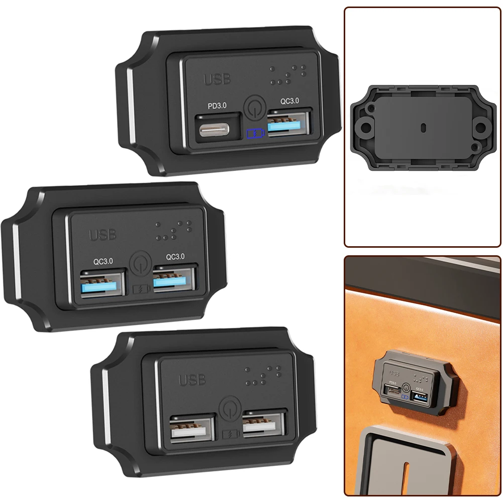 Universal Car Charger Braille Touch Switch QC PD RV Bus Fast Charging Interface Braille Button With Touch Switch Design
Universal Car Charger Braille Touch Switch QC PD RV Bus Fast Charging Interface Braille Button With Touch Switch Design